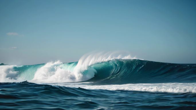 巨浪海浪波浪波涛汹涌浪花海面动画