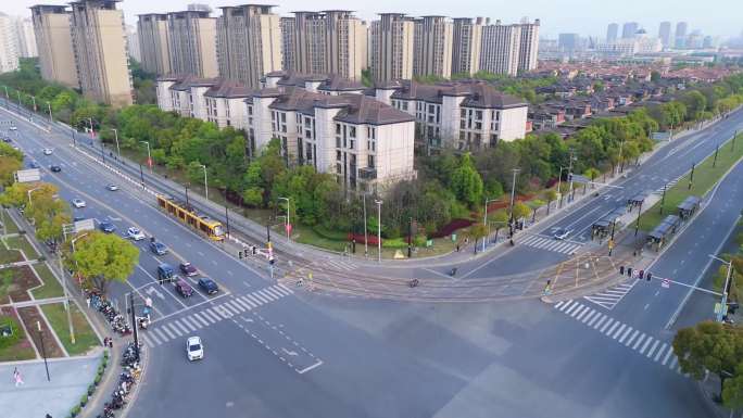 上海有轨电车航拍【多角度性价比】