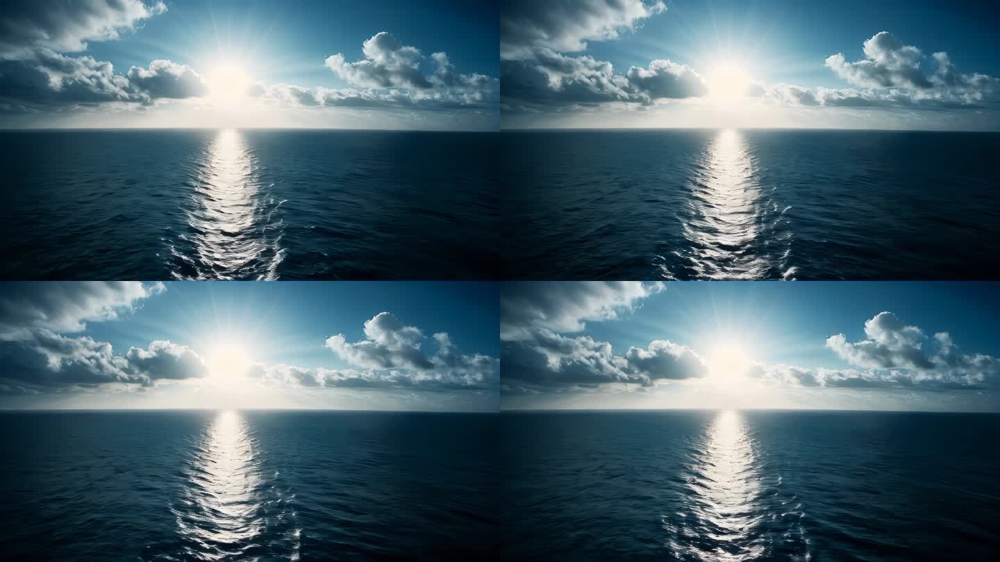 海面水面湖景波光粼粼水视频素材动画