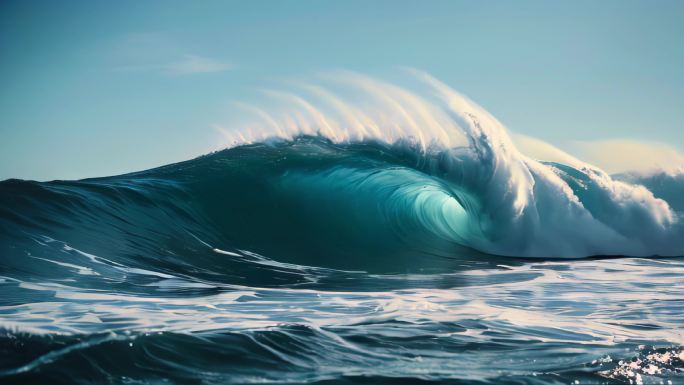 （合集）巨浪海浪波浪波涛汹涌浪花海面动画