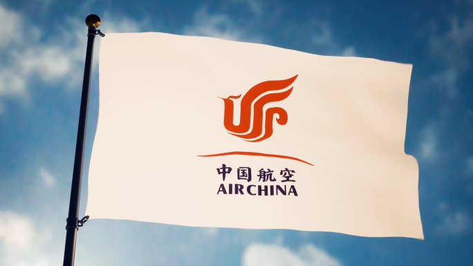 中国航空旗帜飘扬中国航空旗子