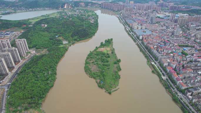 洪水过后的城市