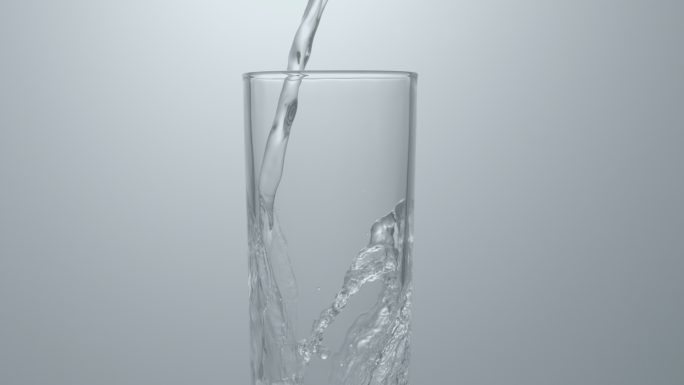 玻璃杯倒水 纯净水