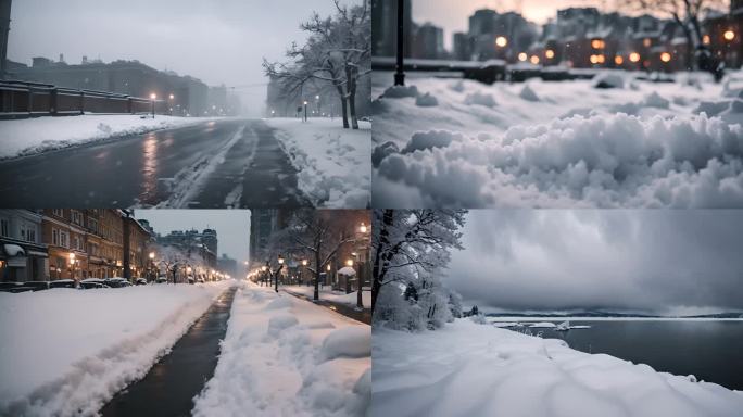 城市雪花