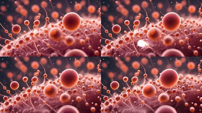 【4K素材】细胞微观结构 细胞病毒细菌