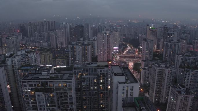 重庆九街高空夜晚航拍