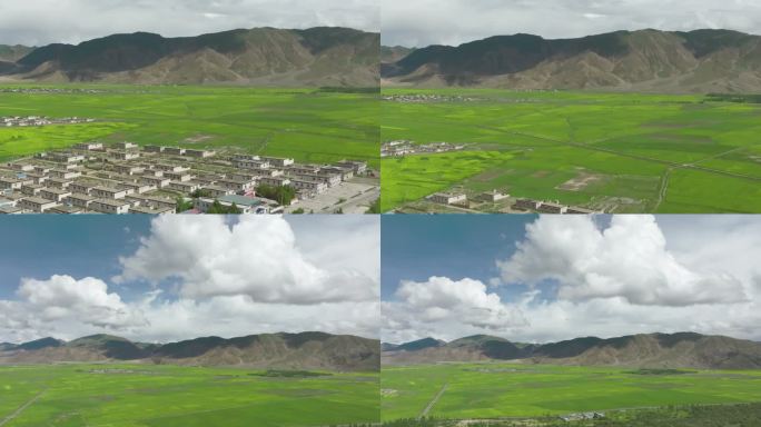 西藏日喀则拉孜县郊区航拍
