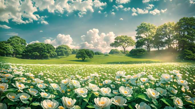 春天花朵美景万物复苏唯美梦幻大自然风光
