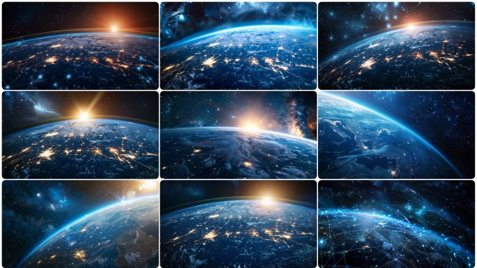 地球全球互联互联网科技地球数字地球世界