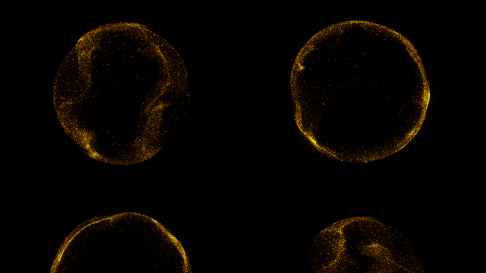 粒子能量球 光效 氛围粒子 金色粒子 沙