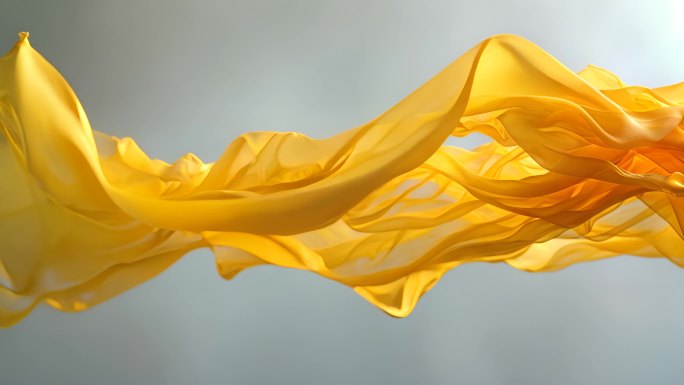 黄丝带 黄色丝绸 丝绸
