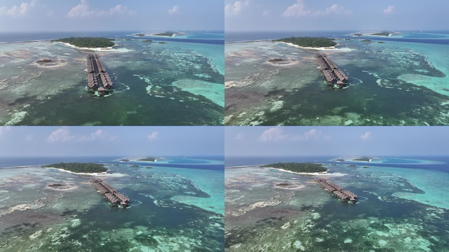 马尔代夫白金岛航拍