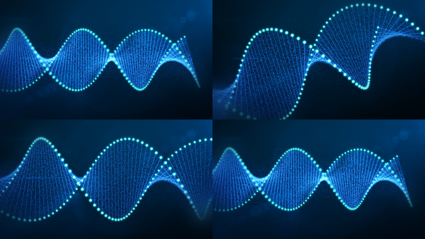 DNA粒子转动 DNA动画粒子特效基因链