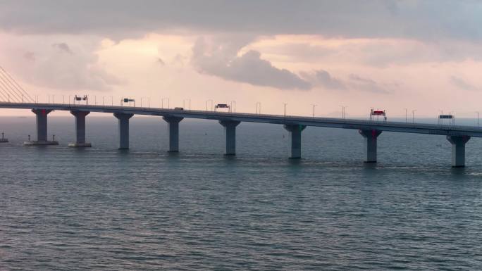 大湾区港珠澳大桥航拍4K
