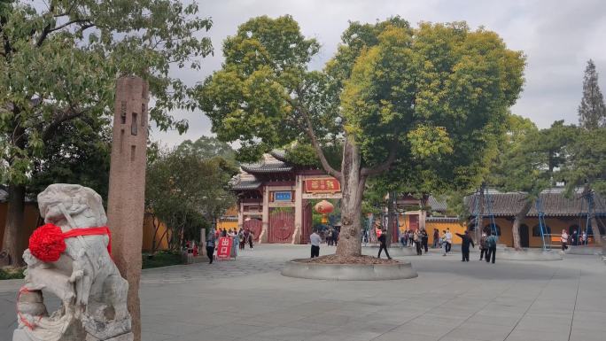 魔都上海龙华寺6个场景，街景，城市，寺庙