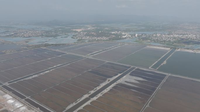 4K-Log-航拍海南莺歌海万亩盐场