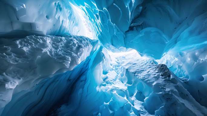 冰川冰裂缝
