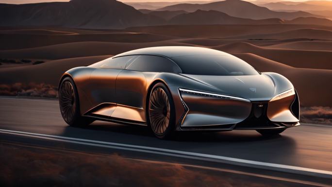 高端概念车未来汽车新能源车设计场景展示