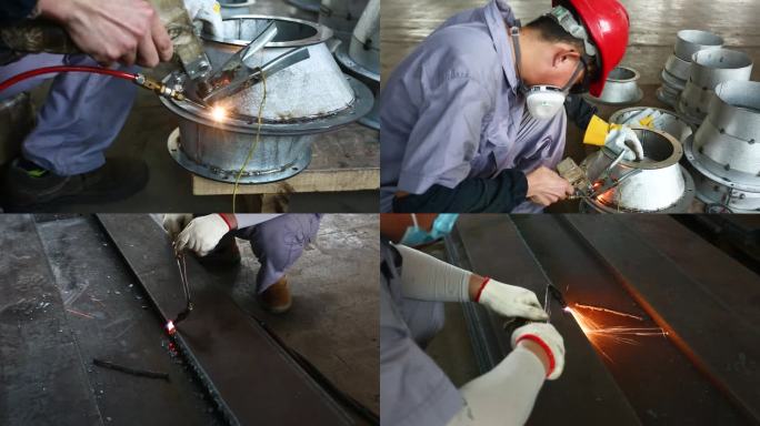 工人 生产操作 零件加工 焊接 零件生产