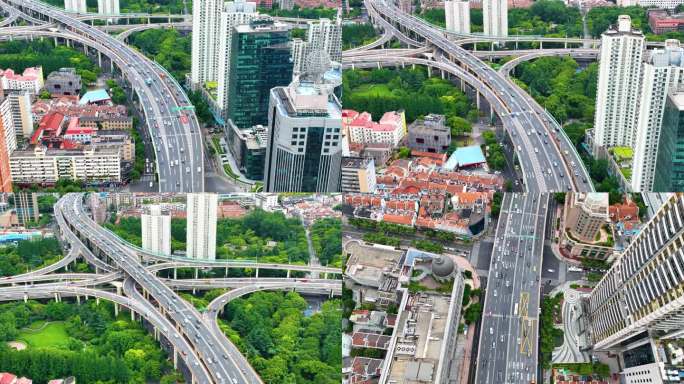 上海市黄浦区市区延安东路立交桥高架桥汽车