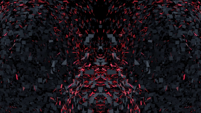 【4K时尚空间】红黑炫酷灵魂碎片科幻视觉