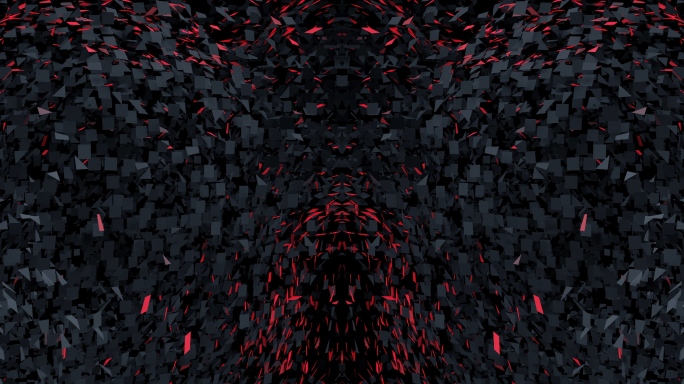 【4K时尚空间】黑红炫酷神秘碎片科幻视觉