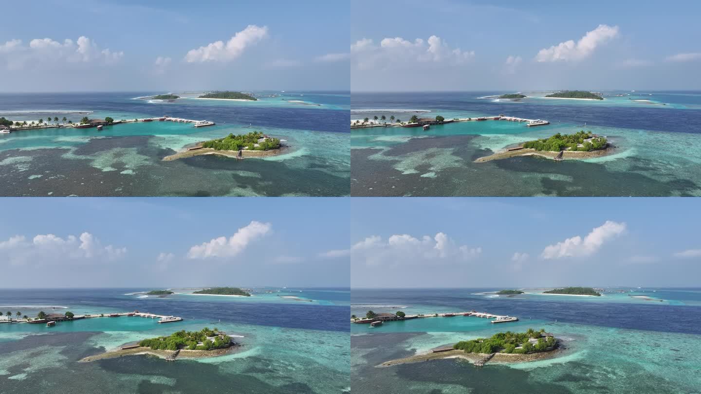 马尔代夫白金岛航拍