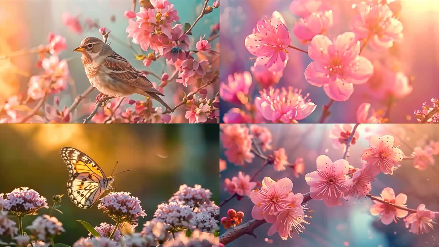 春天春分立春花朵开了春暖花开大自然风景风