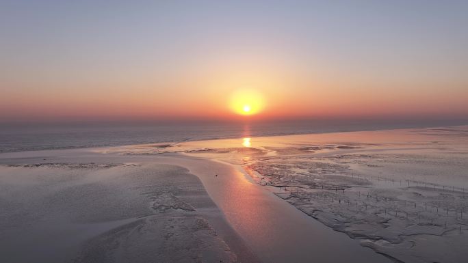 大海湿地日出