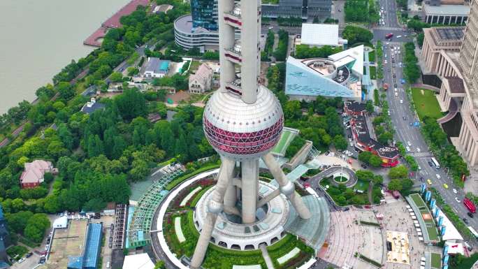 上海市外滩陆家嘴东方明珠塔高楼大厦摩天大