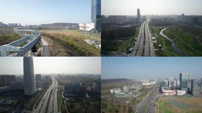 【镜头合集】武汉市光谷中央生态大走廊航拍