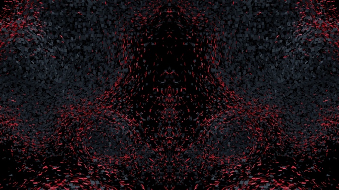 【4K时尚空间】黑红炫酷暗黑碎片科幻视觉