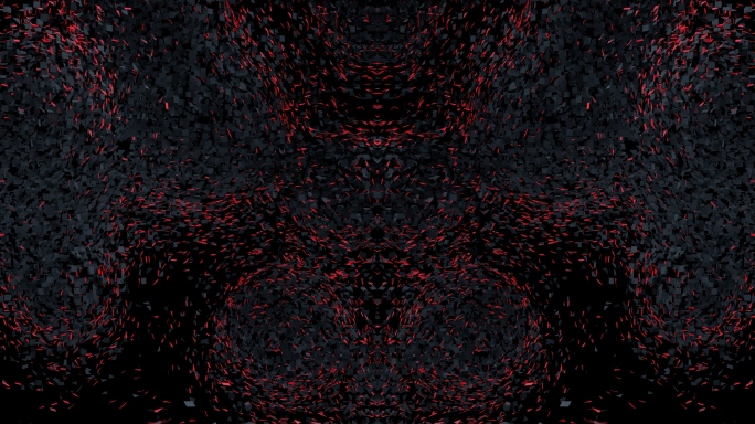 【4K时尚空间】黑红炫酷暗黑碎片科幻视觉