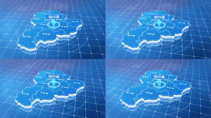 始兴县蓝色三维科技区位地图