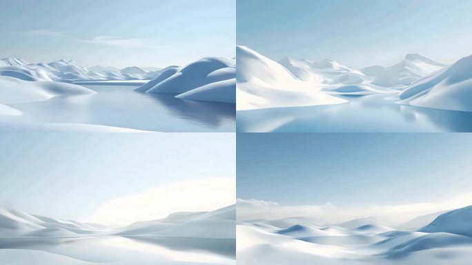 白色抽象沙漠地形