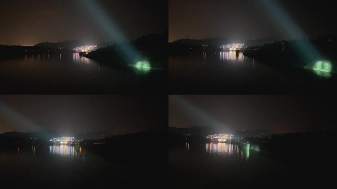 三峡大坝进近夜景延时摄影