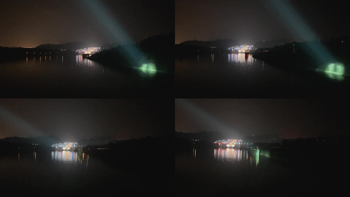 三峡大坝进近夜景延时摄影