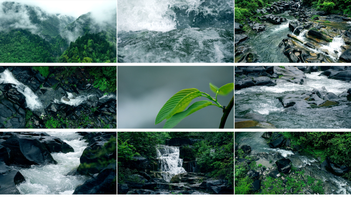 水山水森林溪流溪水