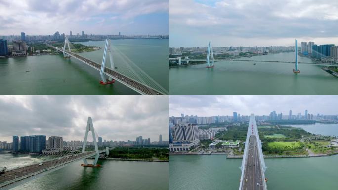 海南世纪大桥航拍