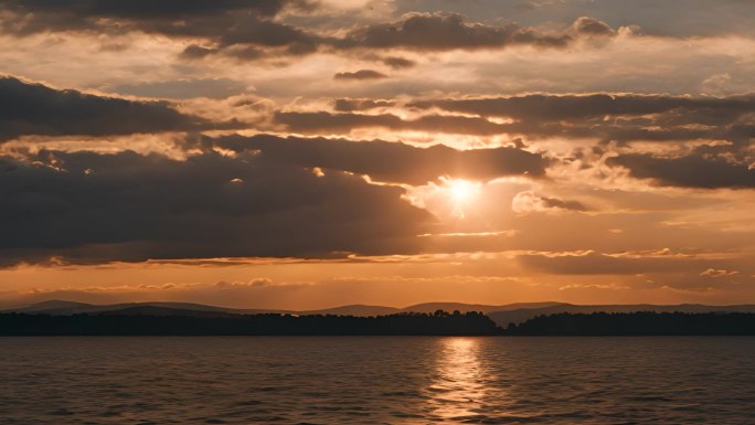 唯美海面 太阳夕阳