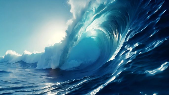 巨浪 波涛汹涌 怒海 气势磅礴 滔天巨浪