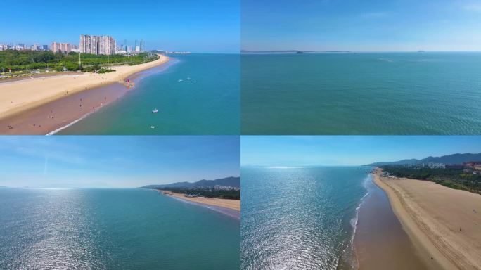 东海大海海边海水海浪沙滩海滩航拍风景唯美