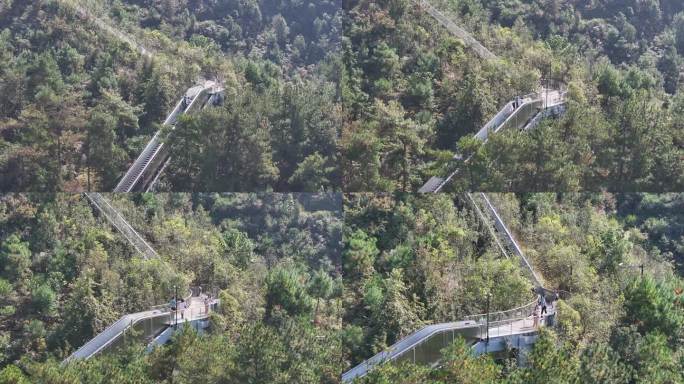 4K-Log-航拍无痛感爬山，天屿山电梯