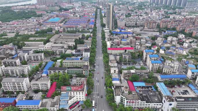 望城区郭亮中路航拍素材