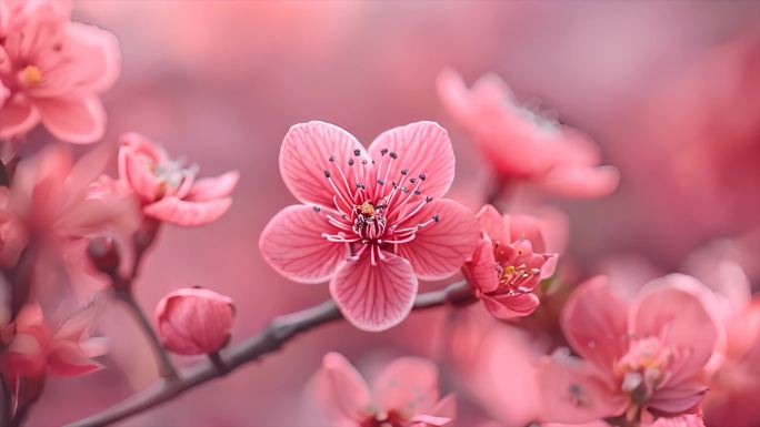 樱花桃花茉莉花花海ai素材春天来了立春春