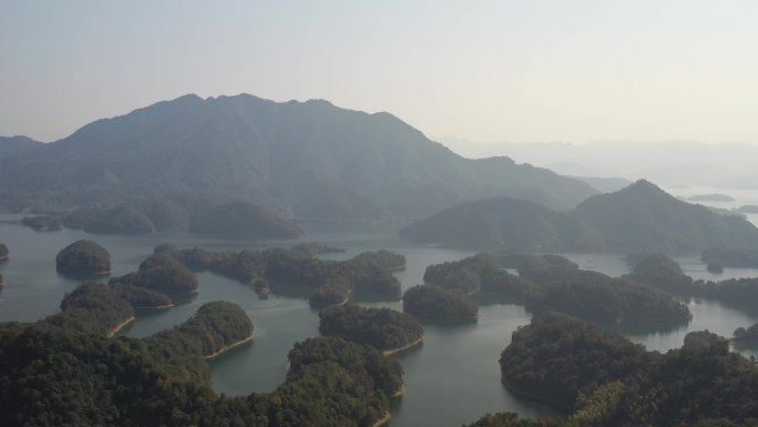 4K-Log-航拍杭州淳安千岛湖黄山尖