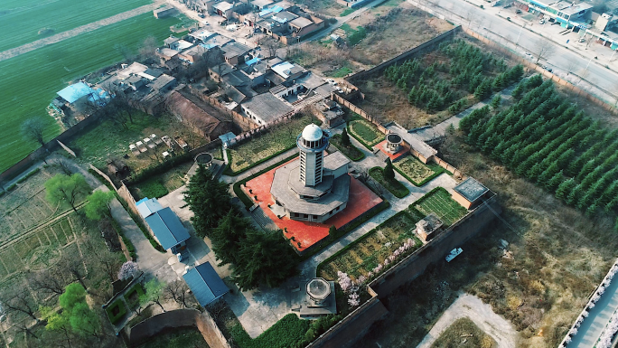 航拍咸阳大地原点国家授时中心