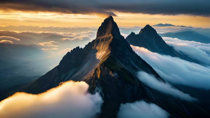 （合集）山仙境云雾山峰山脉意境风景动画