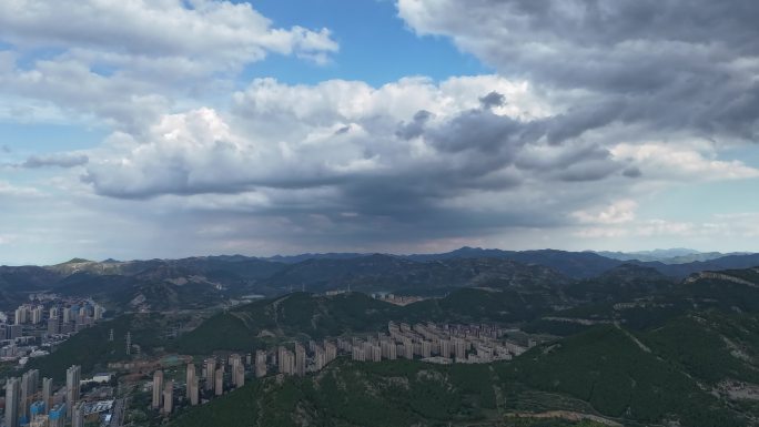 城市天空延时 山脉延时