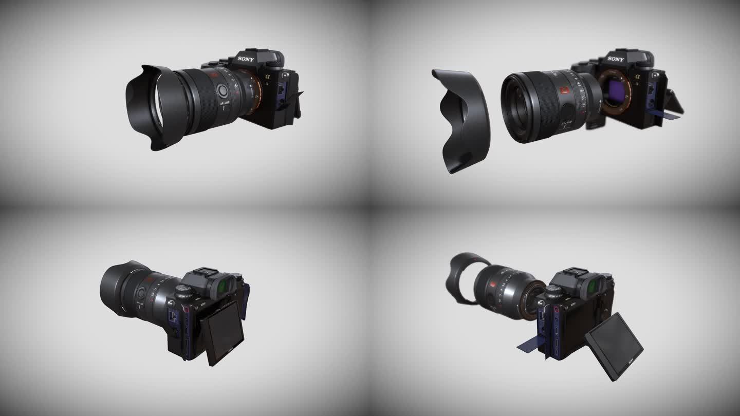4K摄影师操作单反相机、索尼单反